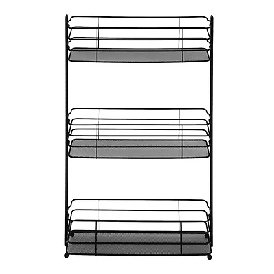 Era Tour de bain à trois niveaux Slim Mesh, noir 15.32x24.40po Tour de bain à trois niveaux