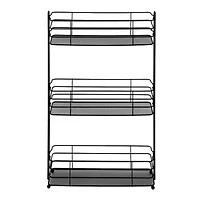 Era Tour de bain à trois niveaux Slim Mesh, noir 15.32x24.40po Tour de bain à trois niveaux