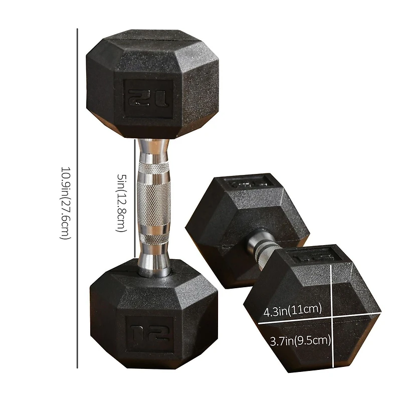 Soozier Ensemble d'haltères courtes 24 lbs entraînement musculaire haltérophilie