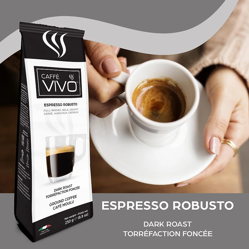 Caffè VIVO Espresso Robusto (Café moulu) 250g Café Moulu Italien