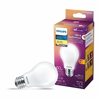 Philips DEL Ultra Definition 60W ampoule A19 blanc doux, givrée PHL DEL 60W A19 SW