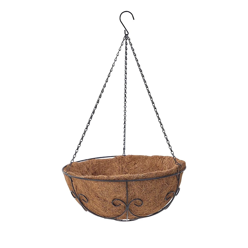 HOME TRENDS 14 IN COCO HANGING BASKET, 14 IN COCO BASKET