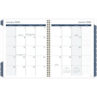 Mead Large Geo Blue Lines 2024 Weekly/Monthly Planner