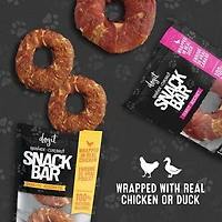 Dogit SnackBar Rawhide Dog Chews Duck-Wrapped Donuts 2-pack (3")