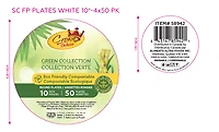 Crown Deluxe SC FP Plates White 10" KPY 50pk, SC FP Plates White 10" KPY