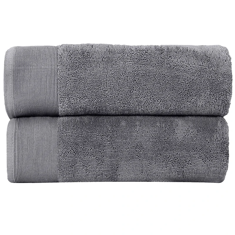 Ensemble de 2 serviettes de bain en coton à torsion zéro 600 GSM Camelot