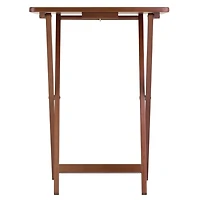 Winsome Alex 5-PC Snack Table Set in Walnut finish