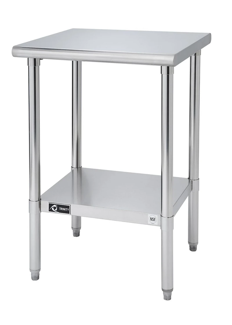TRINITY – Table de préparation EcoStorage en acier inoxydable, homologuée NSF