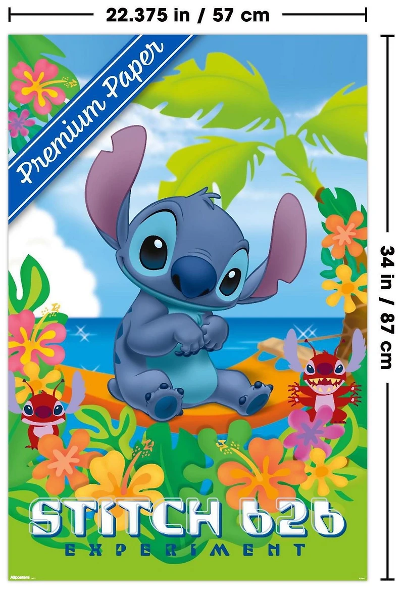 Disney Leroy and Stitch - Beach Wall Poster