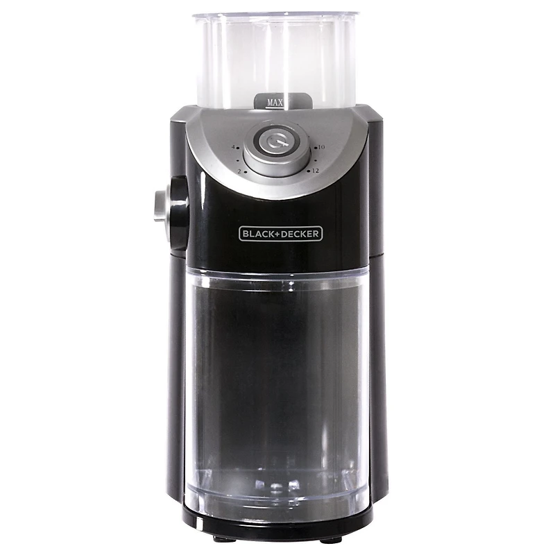 Broyeur à café Burr Mill de Black + Decker en argent et noir Moulin à café réglable