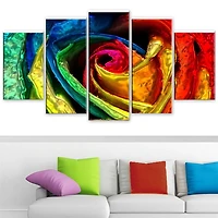 Design Art Colourful Rose Canvas Art