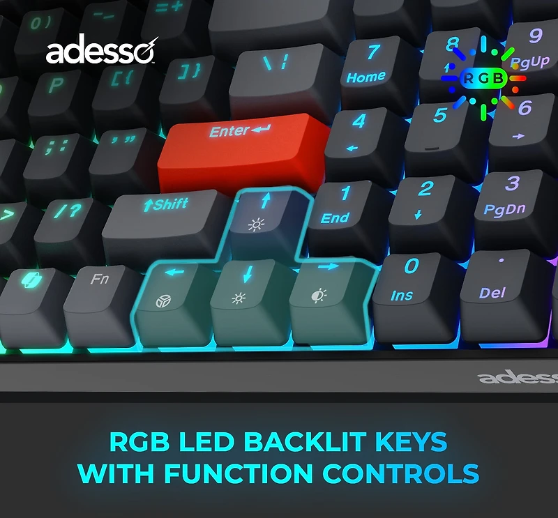 Clavier mécanique compact RGB Multi-OS Adesso EasyTouch 1200 avec CoPilot AI