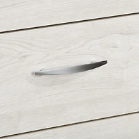 CorLiving Newport Mid Century Modern Engineered Wood 5 Drawer Adult Combo Dresser, White Washed