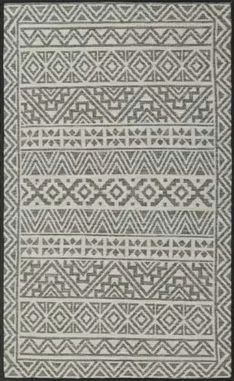 Tapis réversible d'intérieur et d'extérieur gris antidérapant de Home Décor Inc., 68 x 114 cm