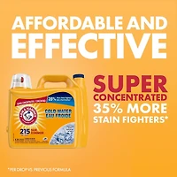 Arm & Hammer Cold Water Clean Fresh Scent Liquid Laundry Detergent, 215 Loads, 6.36 L