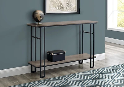 Monarch Specialties Accent Table, Console, Entryway, Narrow, Sofa, Living Room, Bedroom, Metal, Laminate, Brown, Black, Contemporary, Modern