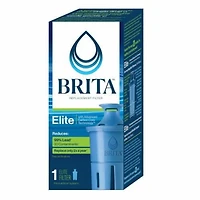 Filtre de rechange Brita Elite, réduit plus de 30 contaminants tout en conservant les minéraux sains, certifié par la WQA pour la réduction du plomb, des microplastiques, du chrome et du chlore