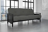 Cadre de futon avec accoudoirs en métal Henley