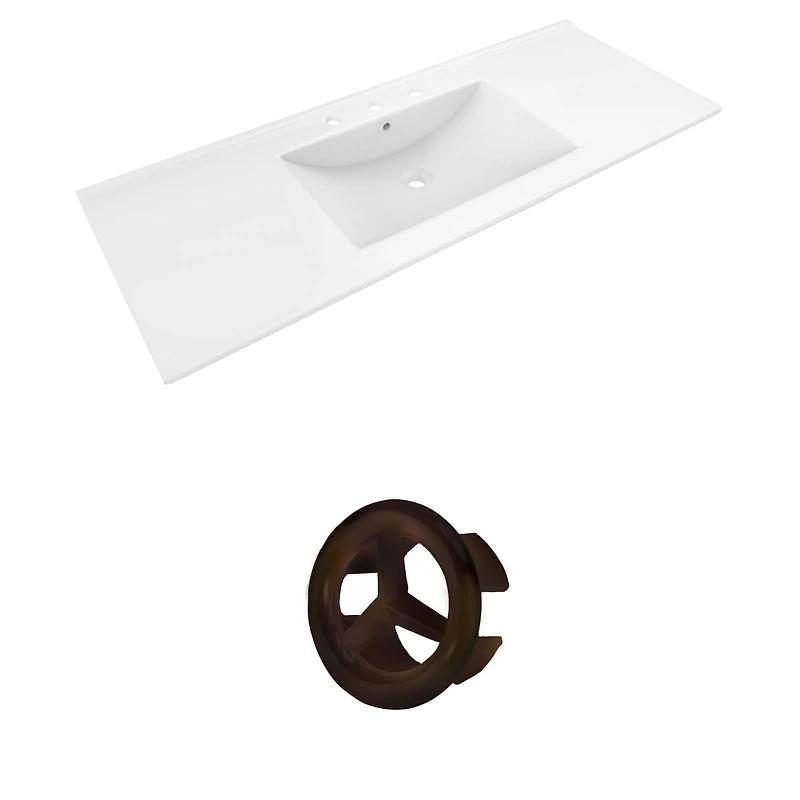 American Imaginations 32-in. W 3H4-in. Ceramic Top Set In White Color AI-20905
