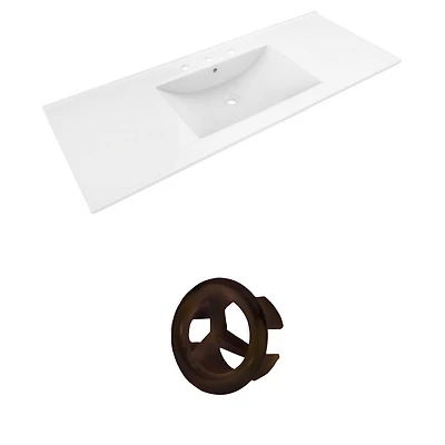 American Imaginations 32-in. W 3H4-in. Ceramic Top Set In White Color AI-20905