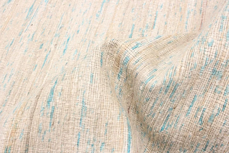 ECARPETGALLERY 5'1" x 8'0" Transitional Collage Handmade Area Rug for Living Room, Dining Room and Bedroom in Ivory