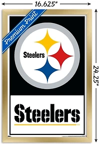 NFL Pittsburgh Steelers - Logo 21 Wall Poster, 22.375" x 34" Framed