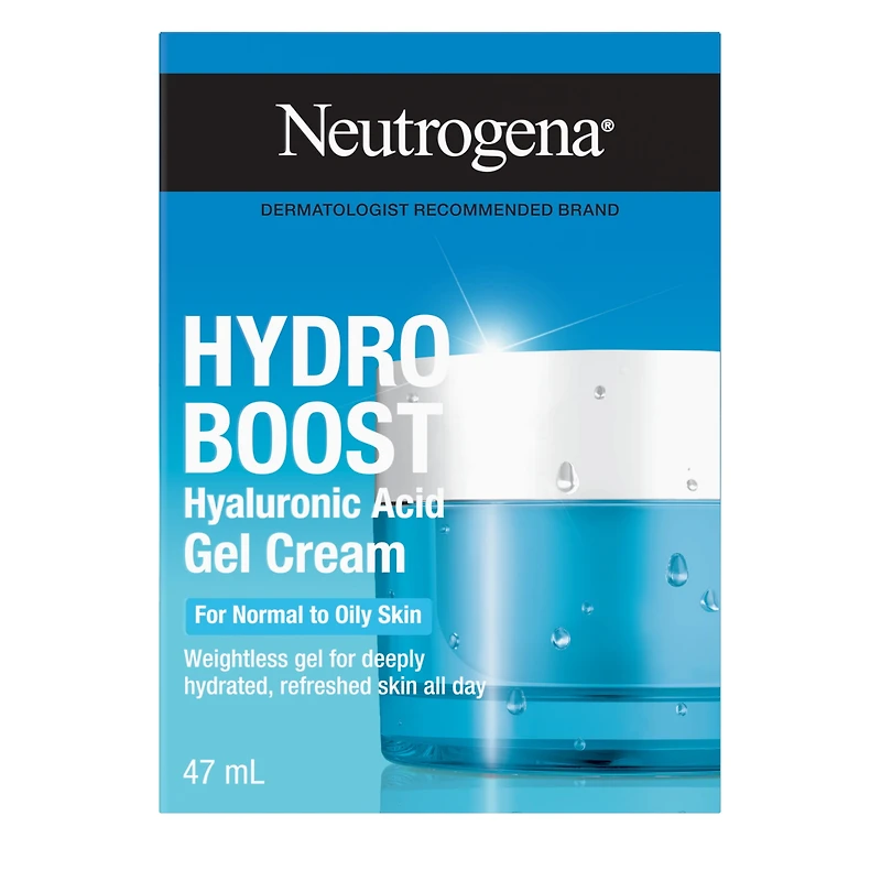 Neutrogena Hydroboost Facial gel-cream with hyaluronic acid, hydrating face moisturizer, Dermatologist Recommended