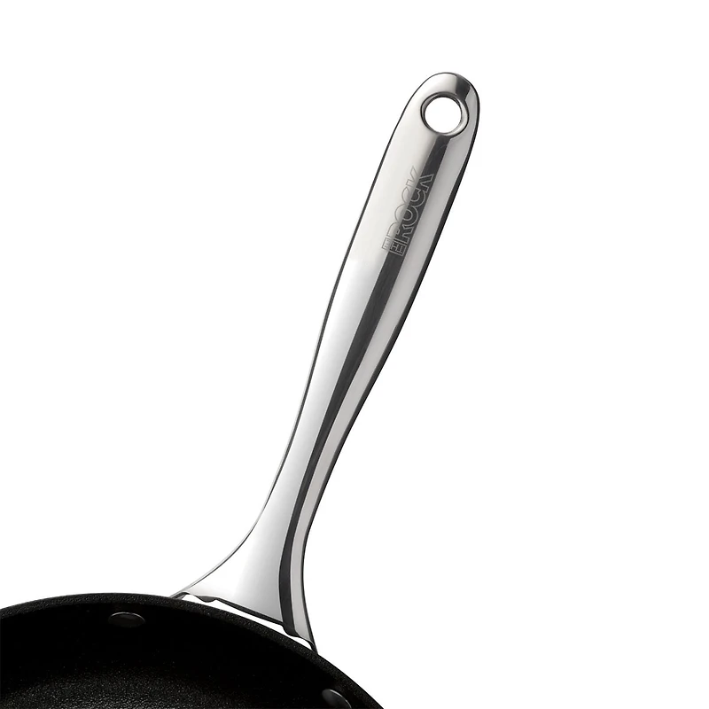 Starfrit The Rock Diamond 24cm (9.5") Non-Stick Fry Pan - Aluminum - Oven Safe - PFOA Free - Easy to Clean - Black
