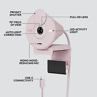 Logitech Brio 300 Webcam Full HD avec confidentialité