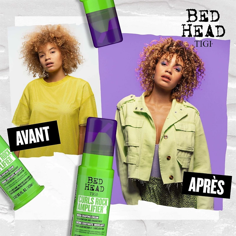 Bed Head by TIGI Curls Rock Amplifier Curly Hair Cream for Defined Curls 3.82 fl oz, Define and enhance curls and waves