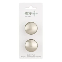Era Simple Pacquet de 2 Bouton Nickel Satiné