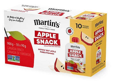 Nothin But Apple Snack- 10pk Taille/Quantité – 90 g x 10 unités par carton
