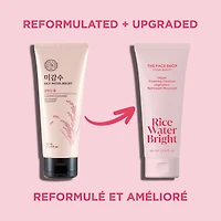THE FACE SHOP Rice Water Bright Vegan Foaming Cleanser with Ceramide, Sulfate-Free, Clean, Korean Skin Care, Hydrating Daily Cleanser