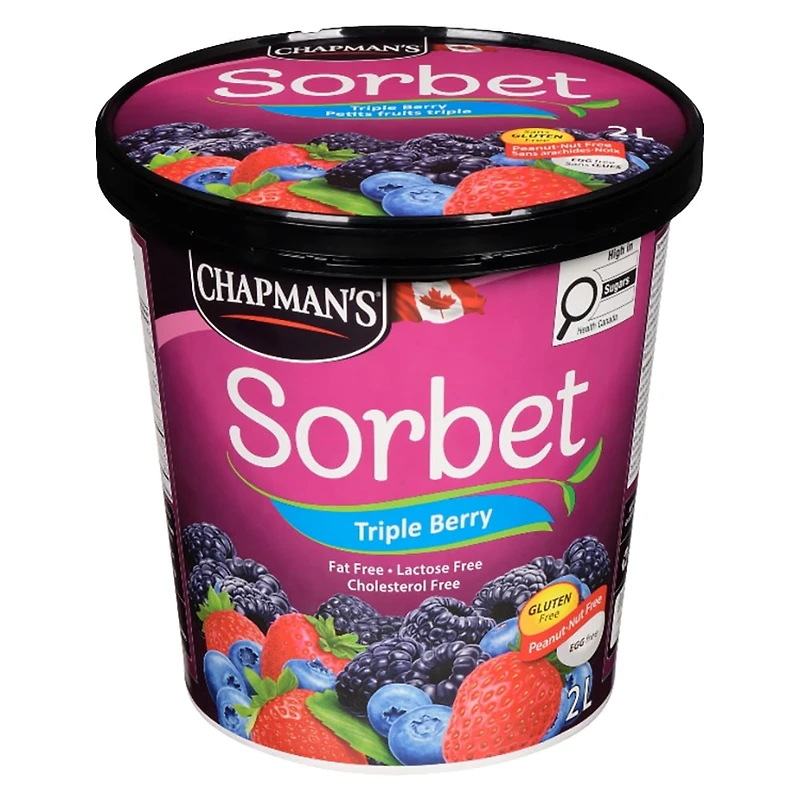 Chapman's Triple Berry Sorbet in a Tub