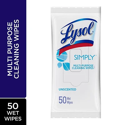 LYSOL® WIPES Flat Pack - SIMPLY™ Lightly Scented, 50 ct, 50ct