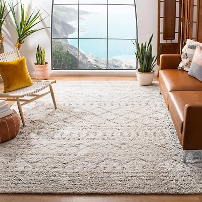 SAFAVIEH Arizona Dubhan Geometric Shag Area Rug