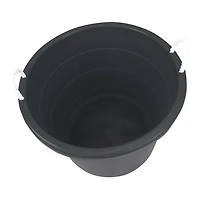 Baignoire à poignée Homz® de 17 gallons avec corde, noir