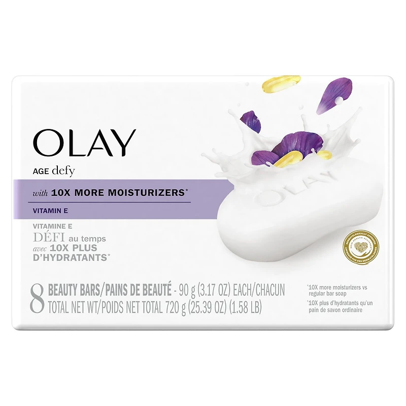 Pain de beauté Défi au temps Moisture Outlast Olay avec complexe de vitamine B3 8x90g