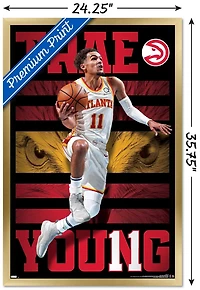 NBA Atlanta Hawks - Trae Young 20 Wall Poster, 22.375" x 34" Framed