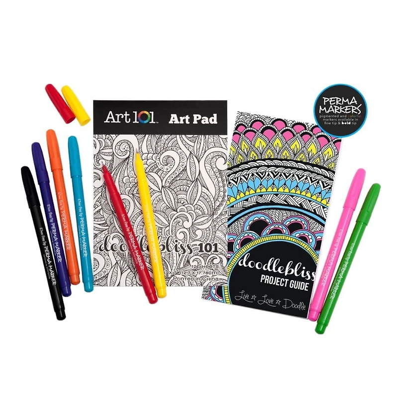 Art 101 Doodle Bliss 101 Draw And Sketch Supply Set