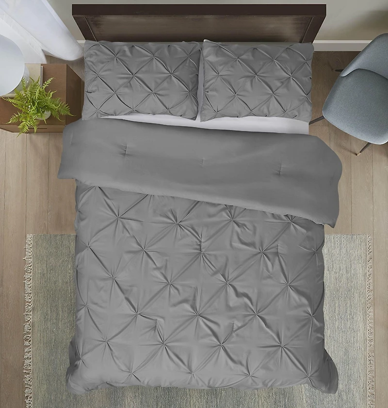 Swift Home Pintuck Duvet Cover Set