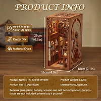 Tradeopia Puzzle en bois 3D – Kit DIY Le Rythme Secret Bibliothèque Miniature