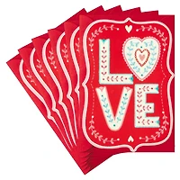 Hallmark Pack of Valentine's Day Cards, Love (6 Valentine's Day Cards With Envelopes)