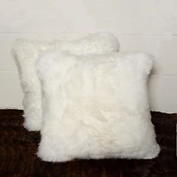 2 Pqt Coussins en Mouton 18"X18"