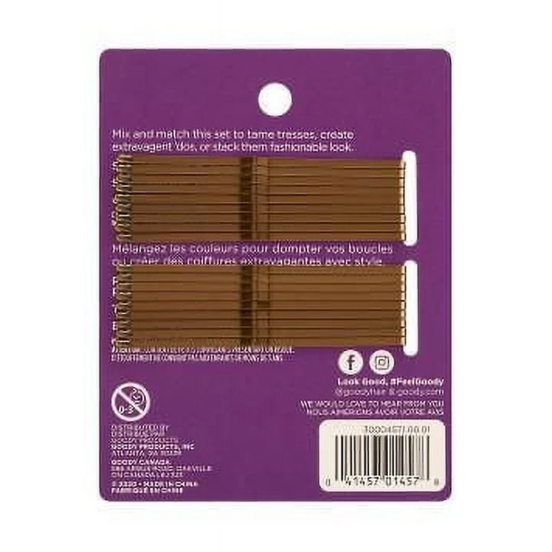 Goody Ouchless Bobby Pins - 3" Hair Pins - Secure Hold - 18 Ct, Goody Pins