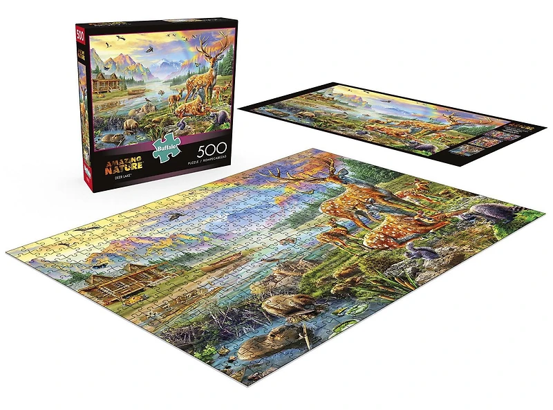 Buffalo Games Amazing Nature: Deer Lake 500 Piece Jigsaw Puzzle