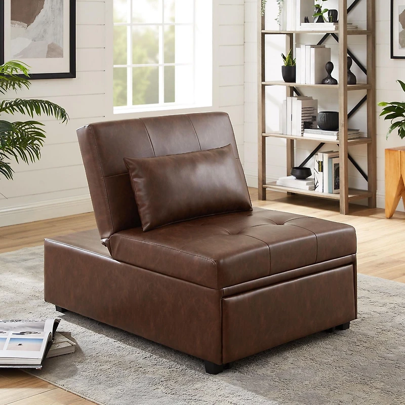 Payton Sofa Bed, Brown PU