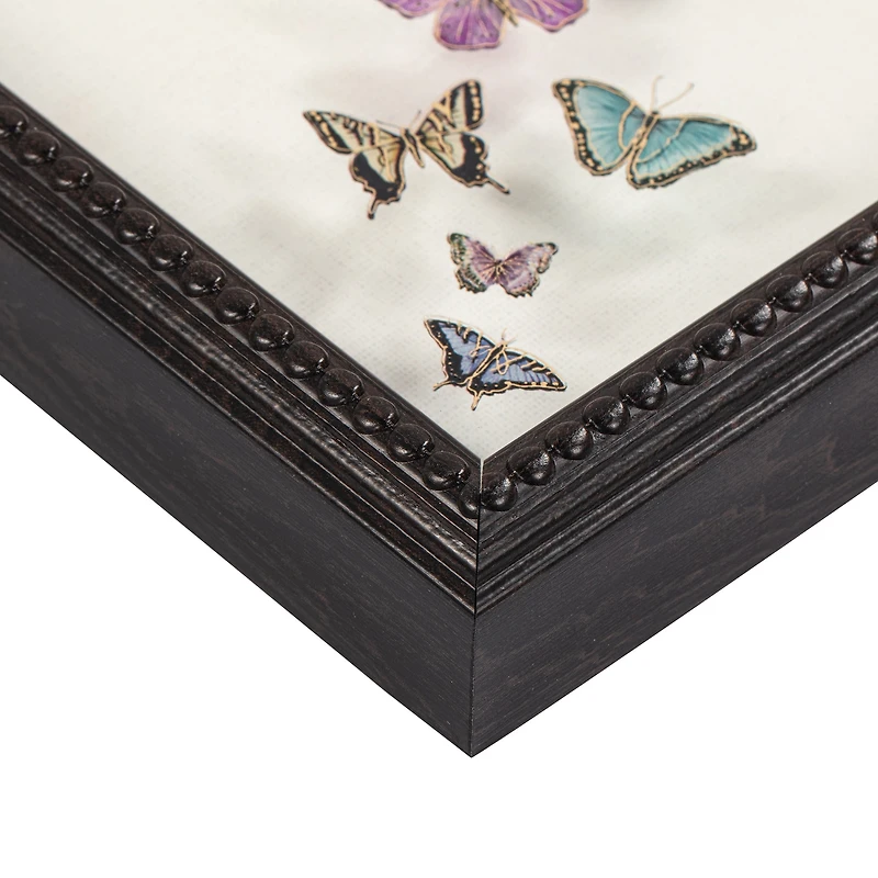 Set of Two Framed Under Glass Butterflies 8x10 - FRENCH NO BRAND IMPORT EX 2PK FRAMED BUTTERFLY