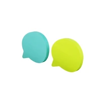 Post-it® Notes, 7350-BLB, thought bubble-shaped, light blue, green, 2.6 in x 2.6 in (66 mm x 66 mm), 2 per pack