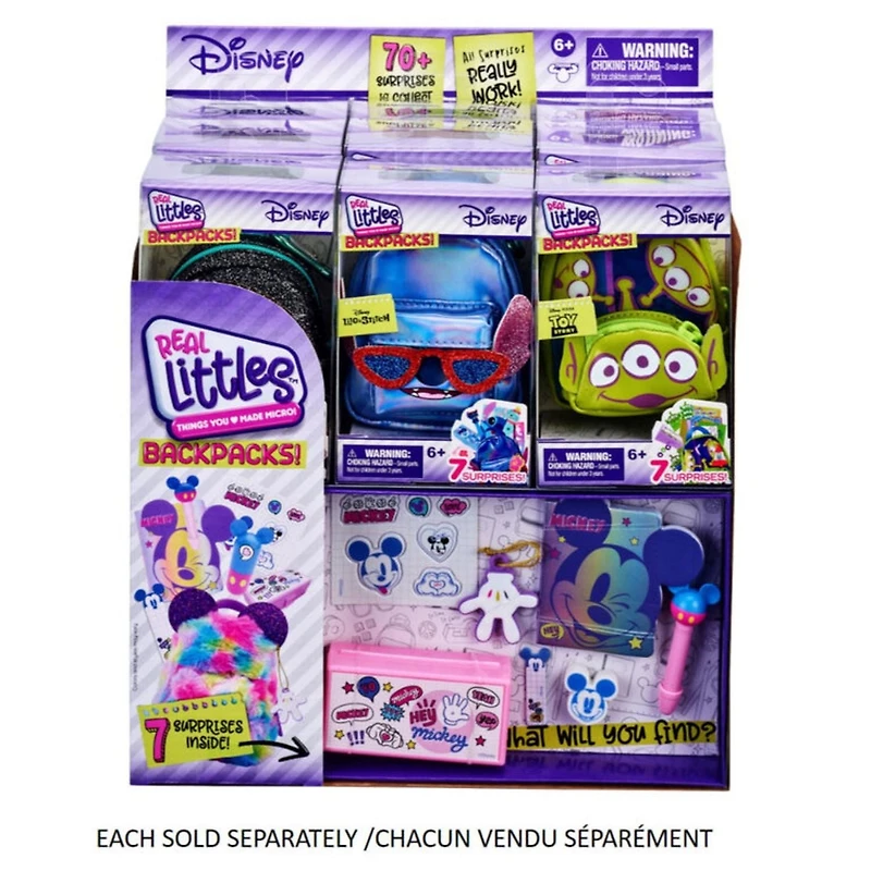 Real Littles Disney backpacks and handbags